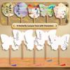 Thiened Blank Xuan Paper Calliaphy Fan DIY Material Kit Hand-Painted Cultural Creative Fan round ape Bamboo Frame
