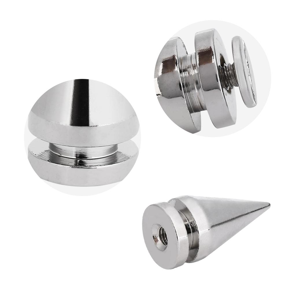 20 Pcs 10*20mm Silver Metal Bullet Spikes Studs Rivets Bag Belt Leathercraft
