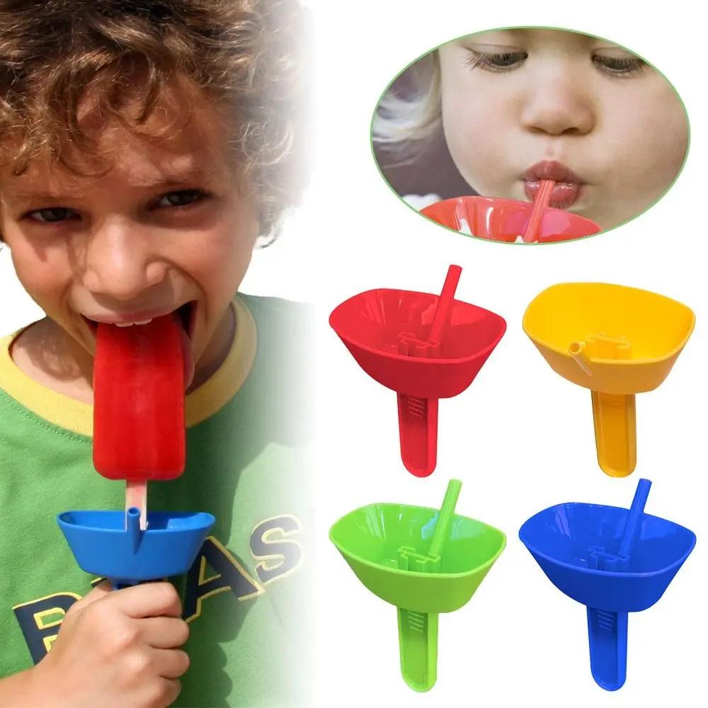 Portable Popsicle Protectors Drip Guard Holder Ice Cream Bracket Cartoon Style Anti-drip Tray Popsicle Tray Ice Cream Tubs