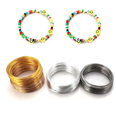 High Quality 100 Loops 0.6mm Memory Beading Steel Wire Loop Circle For Beading Bangle Bracelet Making DIY Jewelry Making Cords