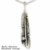[STERLING SILVER 925] Feather Silver Necklace Pendant Chain AMTHANE-002