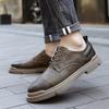 Hot Sale All-match Men Casual Shoes Genuine Leather Male Comfortable Walking Shoe Luxury Brand Lace-Up Oxfords for Men Shoes