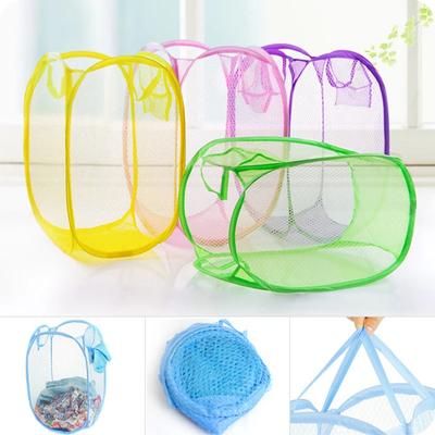 Large Capacity Folding Household Laundry Storage Basket Mesh Dirty Clothes Storage BasketToy Storage Bag Household StorageBucket