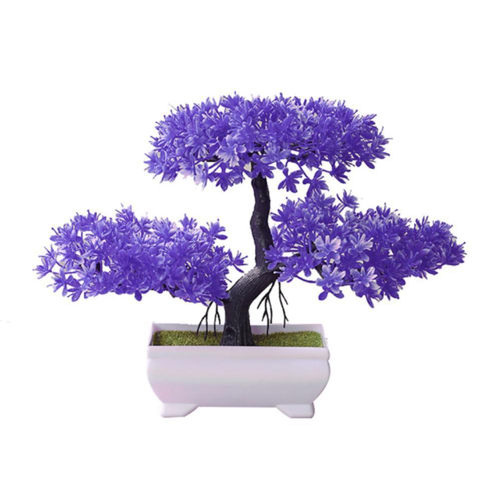 Artificial Plastic Plants Bonsai Small Tree Pot Fake Plant Potted Flower Home Room Table Decoration Garden Arrangement Ornaments