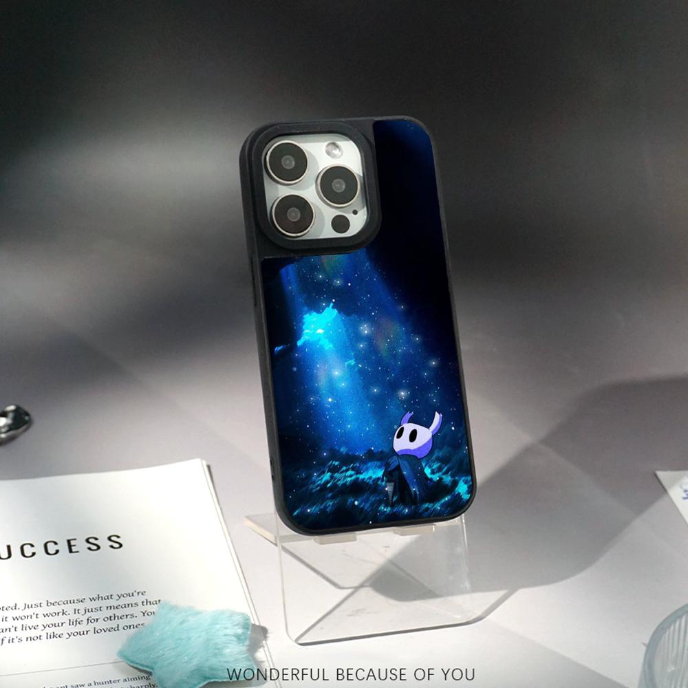 Super fashion Hollow Knights game Phone Case for iPhone 17 16 e 15 14 13 12 Pro Max Sheepskin Silver-edged protective case
