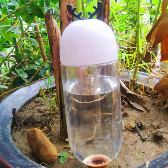 Automatic Watering Bulb Self-watering Terracotta Spike with Clear Bottle Drip Irrigation Tool Flower Watering Device for Houseplants Outdoor Plants