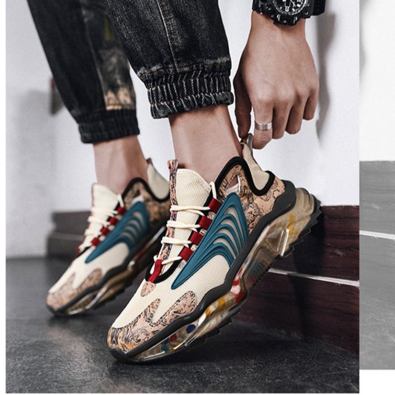 

Дышащая сетка, модные беговые кроссовки, повседневные спортивные кроссовки, модная обувь для папы, мужская обувь 44 бежевый