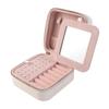 Solid Color Jewelry Storage Case Detachable Necklace Storage Box Fashion Mirror Jewelry Box  Travel