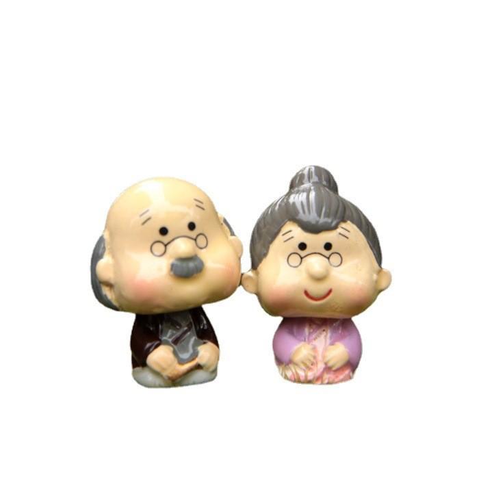 Cartoon Grandpa Cute Grandma Mini Model Ornament For Decoration Gardening
