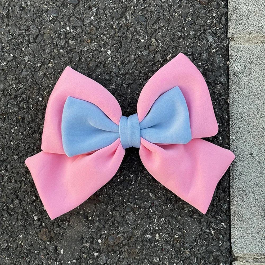 Motorcycle Helmet Decoration 3D Dual-color Bow Electric Bike Helmet Accessories for Car Body Decoration Bowknot For Girl Women