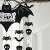 Halloween Party Decoration Bat Door Hanger Spooky Halloween Hanging Garland Happy Sign Decoration Set for Indoor Outdoor Home