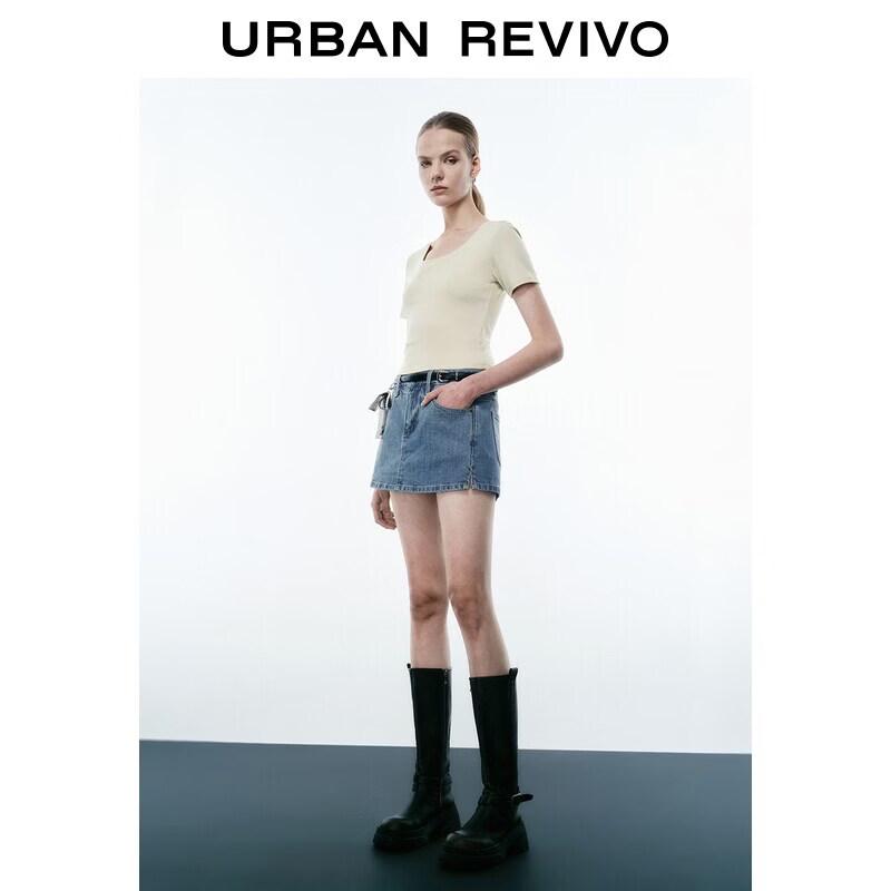 Women s Retro Washed Casual Denim Shorts 30 светло-синий