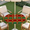 Outdoor Round Table Cover With Umbrella Hole Waterproof Patio Garden Tablecloth Elastic Edge Deck Balcony