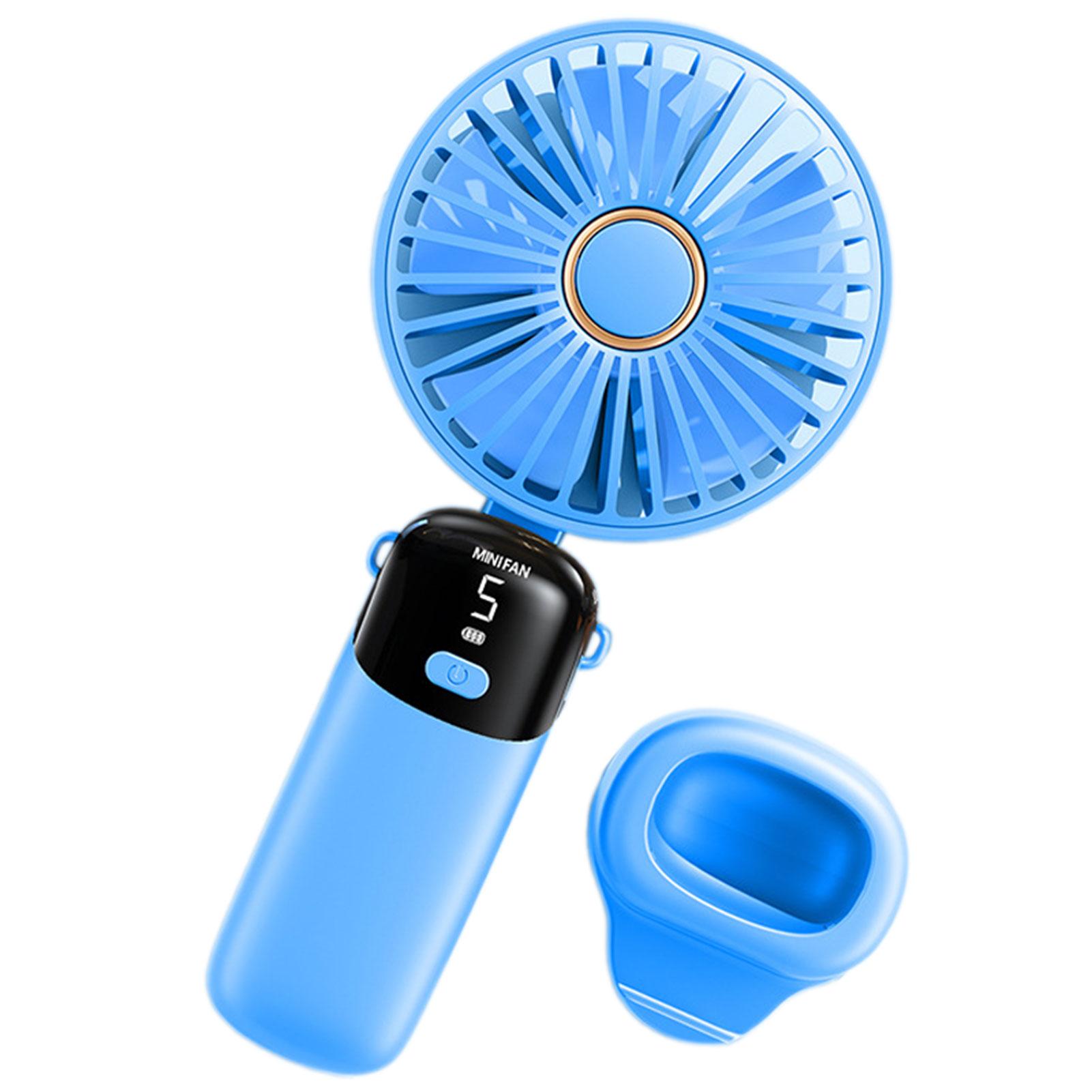 Mini Handheld Portable Fan With Digital Display Powerful Yet Quiet Operation Mini Fan For Travel