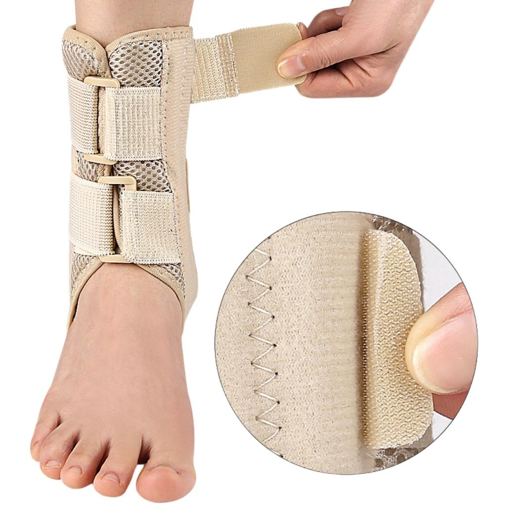 Elastic Spring Strip Aluminum Plate Type Ankle Support Sports Ankle Brace With Compression Straps Ankle Sleeve For Protection