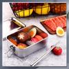 4 Pezzi Scatola Bento in Acciaio Inossidabile Scatola Porta Pranzo in Metallo Contenitori per Alimenti con Clip Bloccabili Scatole per Pranzo e Snack per Lavoro, Scuola