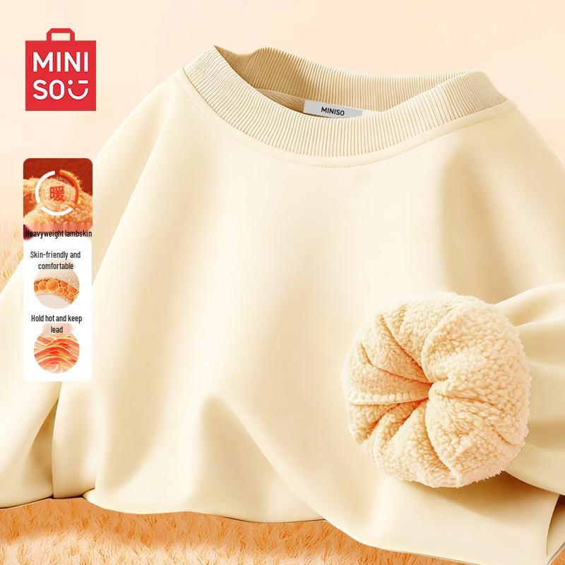 MINISO Men s Winter Lamb Fleece Pullover Sweatshirt 3XL