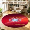 Round Rug Custom NameBayern Munich Pattern Non Slip Carpet Home Floor Decor