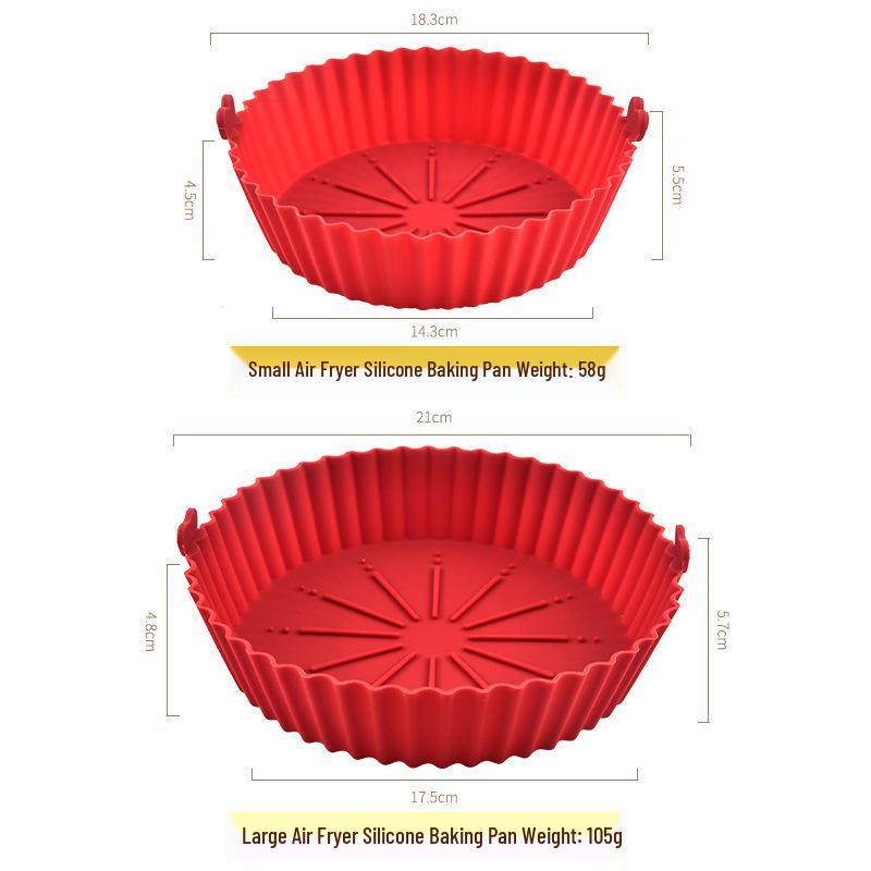 Silicone Air Fryer Mat: Heat-Resistant, Non-Stick Baking Mat for Round Pans