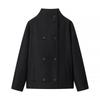 European & American Women's Fashion: Casual Lapel Pearl Leather Wool Short Jacket