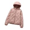 Lightweight Plus Size Womens Hooded Down Jacket Short Puffer Coat Small Stature Comfort Fit 2026