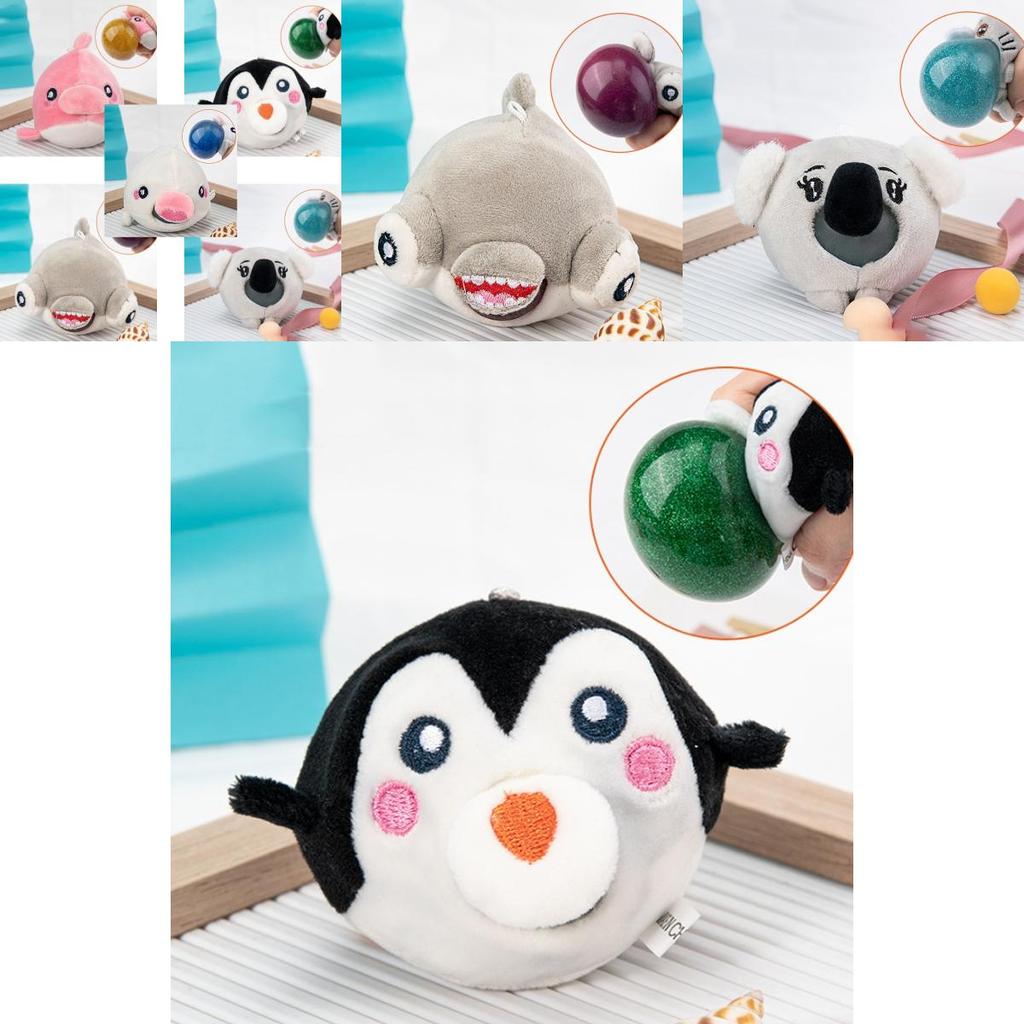 3.14in Cute Animal Anti-stress Squeeze Ball Plush Toy For Tactile Stimulation And Focus