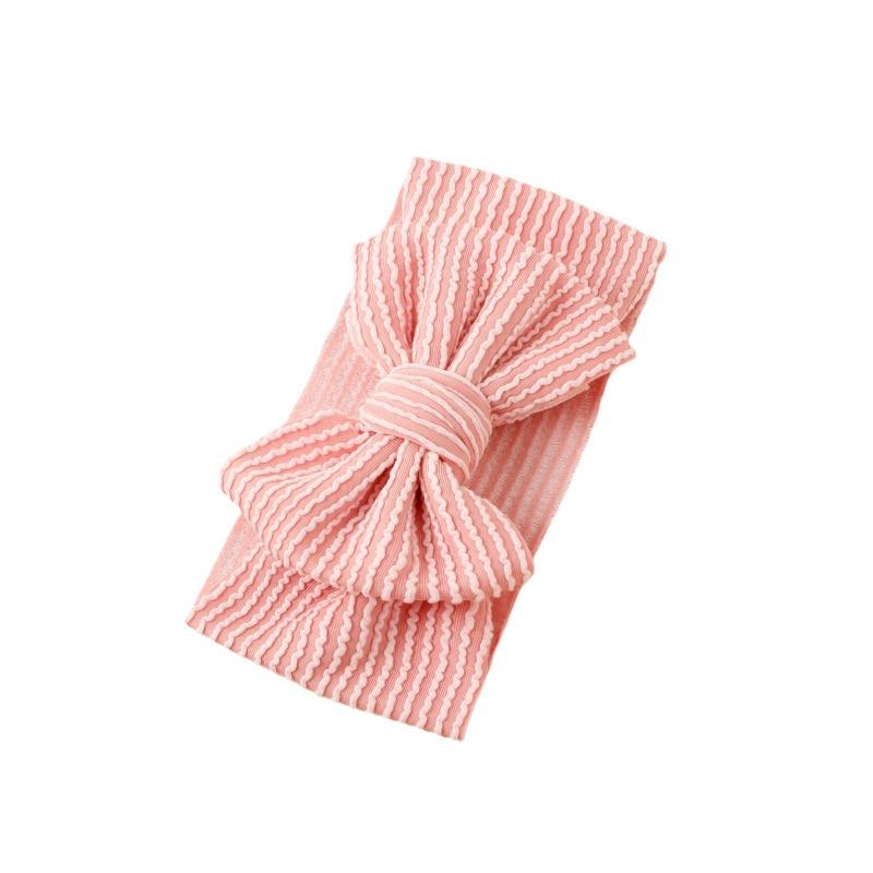 Solid Color Bowknot Baby Headband Sweet Headwear Kids Girls Boutique Elastic Protect Turban Headand Baby Hair Style Accessories