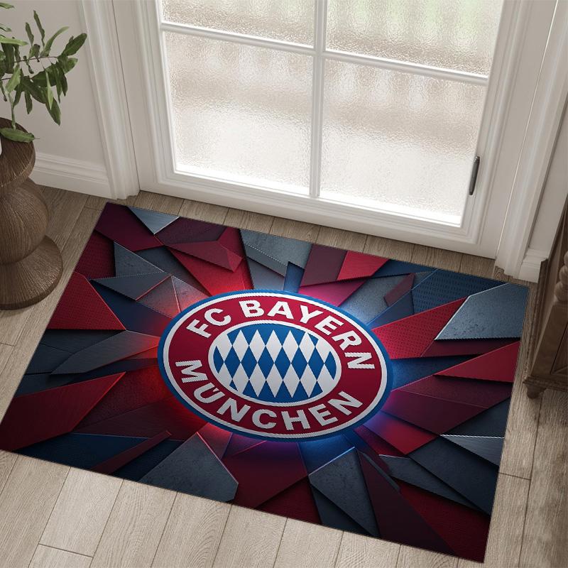 Bayern Munich Design Crystal Velvet Carpet Cozy Non?Slip Printed Rug For Bedroom Living Room Entrance