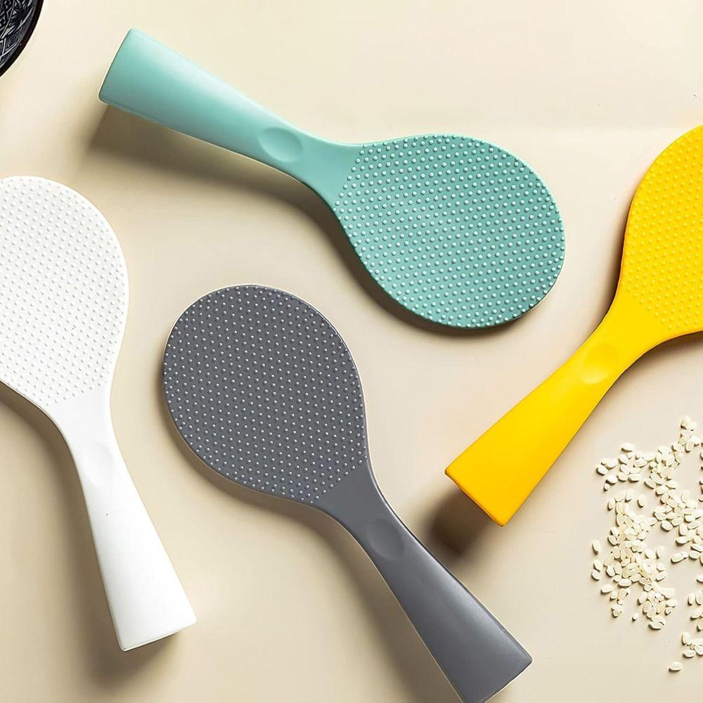 Silicone Vertical Rice Spoon Heat Resistant Protruding Particles Rice Serving Spoon Non-stick Standing Rice Paddle