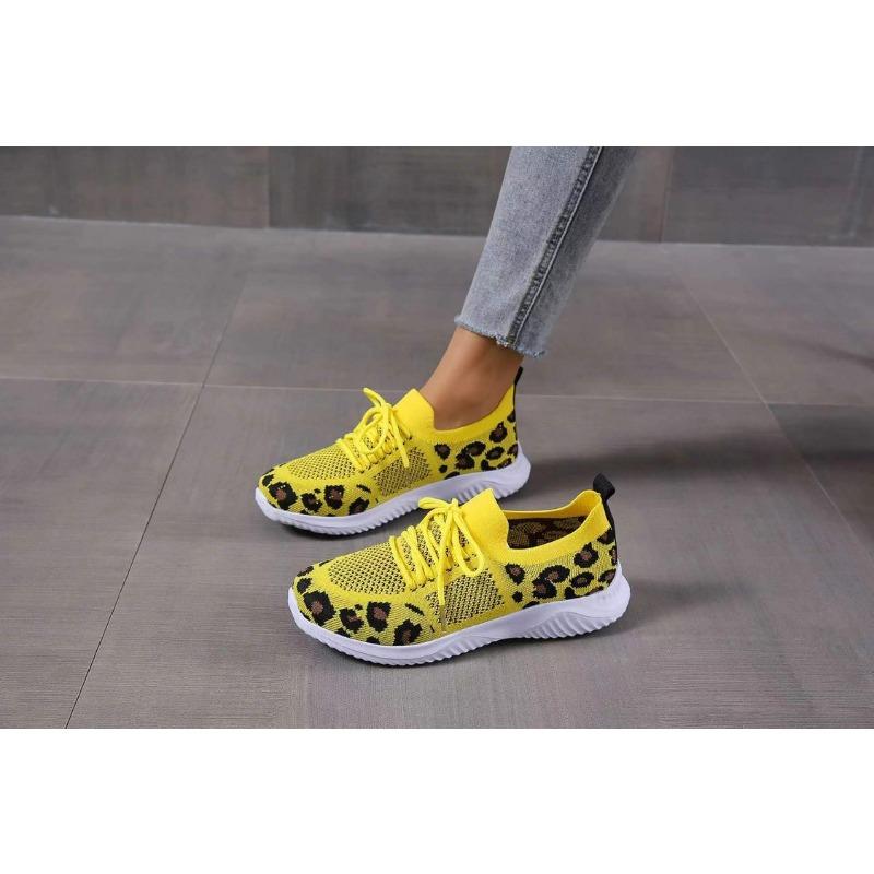 Women's casual sports shoes, new round head lace-up flat-bottomed comfortable mesh shoes 3
