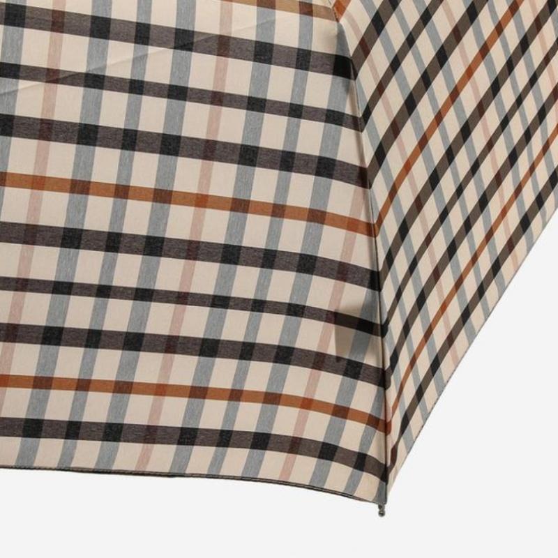 Daks Brown Check 3 Fold Automatic Umbrella Dbum9e801