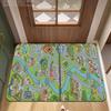 Child Urban City Road Traffic Learning Interactive Game Kitchen Mat Kids Room Bedroom Decoration Balcony Anti-Slip Doormat