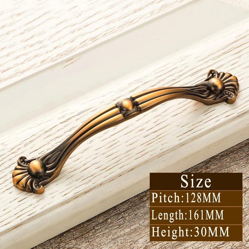 Vintage Gelbbronze Griffe | Retro Schubladengriffe & Schrankknöpfe | Massiv Messing Möbelgriffe für Türen, Küche & Schlafzimmer