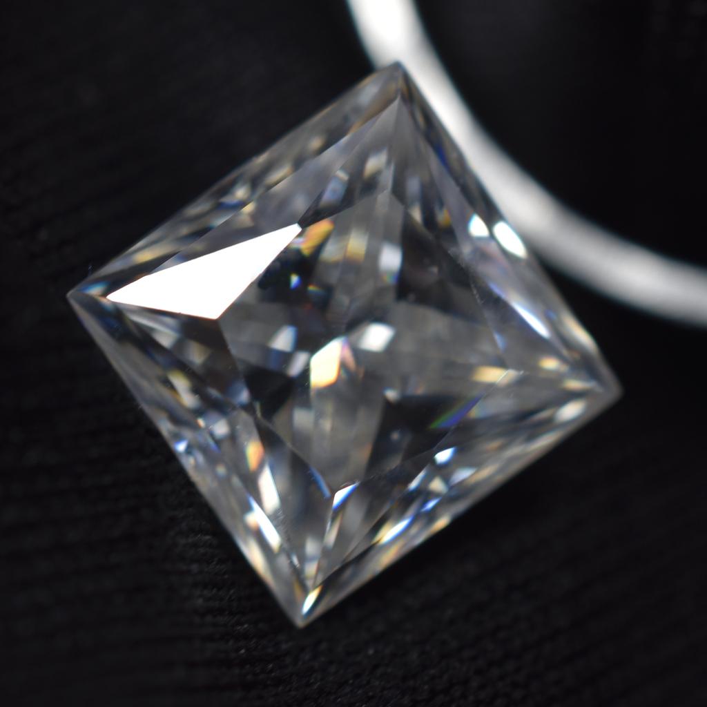Certified D Color Moissanite Square 4x4 mm VVS1 Fabulous Loose Gemstone