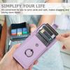 Ring Bracket Wallet Case for iPhone 16 17 Pro Max Air 16E 15 14 Plus 13 12 11 Pro Max Leather Card Solts lHolder Phone Cover