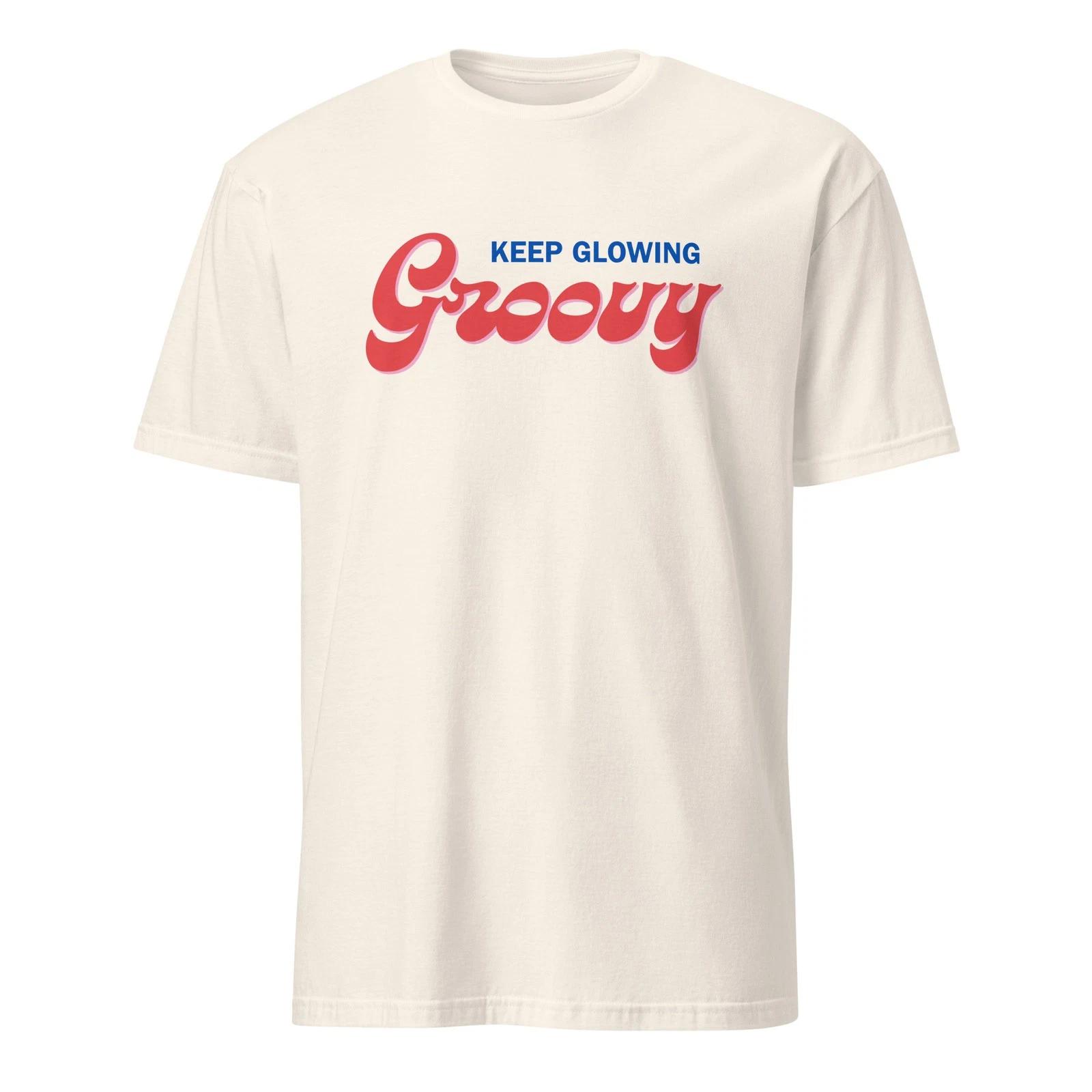 Keep Glowing Groovy Retro T-T-Shirt - Vintage 70s Aesthetic Colorful S
