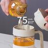Drip-Free Oil Dispenser Dual-Use Borosilicate Glass Gravity Bottle Spray Function Automatic Seal Vinegar Dispenser Kitchen Use
