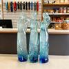 Goddess Figurine Resin Tinted Goddess of Hope Sisters Sculpture Transparent Gradient Blue Woman Statue for Table Mantel Bookshelf Decor
