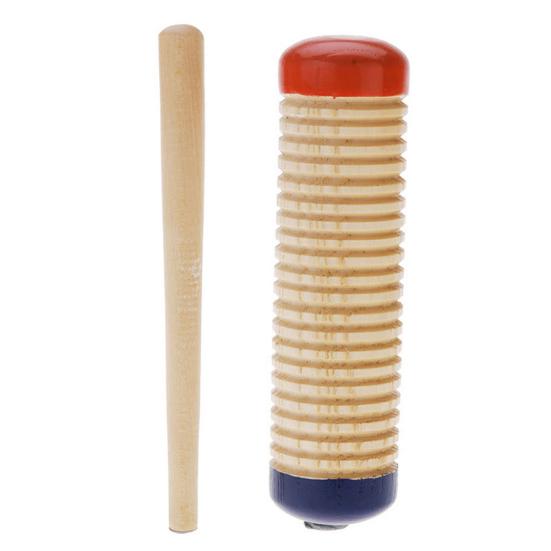 

Wooden Guiro Shaker Stick Kids Children Percussion Musical Instrument Rhythm Toy