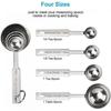 4-teiliges Messlöffel-Set, Enthält 1/4 TL, 1/2 TL, 1 TL, 1 EL, Messbecher aus lebensmittelechtem Edelstahl, Sehr genauer Esslöffel und Teelöffel F