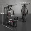 Weights Machine, Multi Gym with 45kg Weight Stack, Compact Home Gym Leg Press Machine for Full Body Training