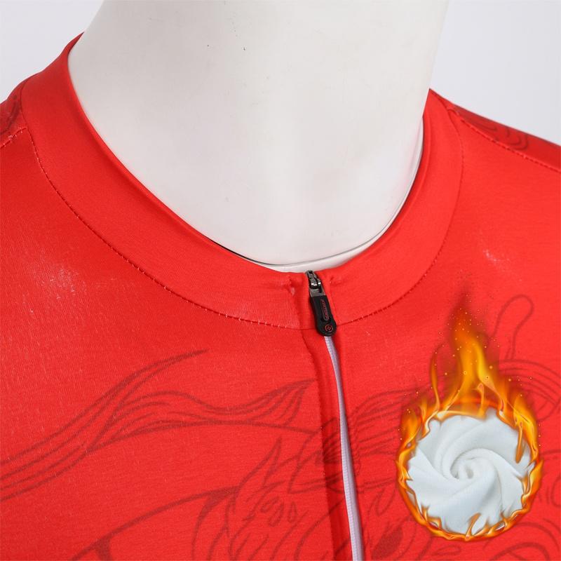 Winter Fleece Reiten Fahrrad Jersey Muster Druck Männer Radfahren Kleidung Warm Halten Langarm Fahrrad Shirt