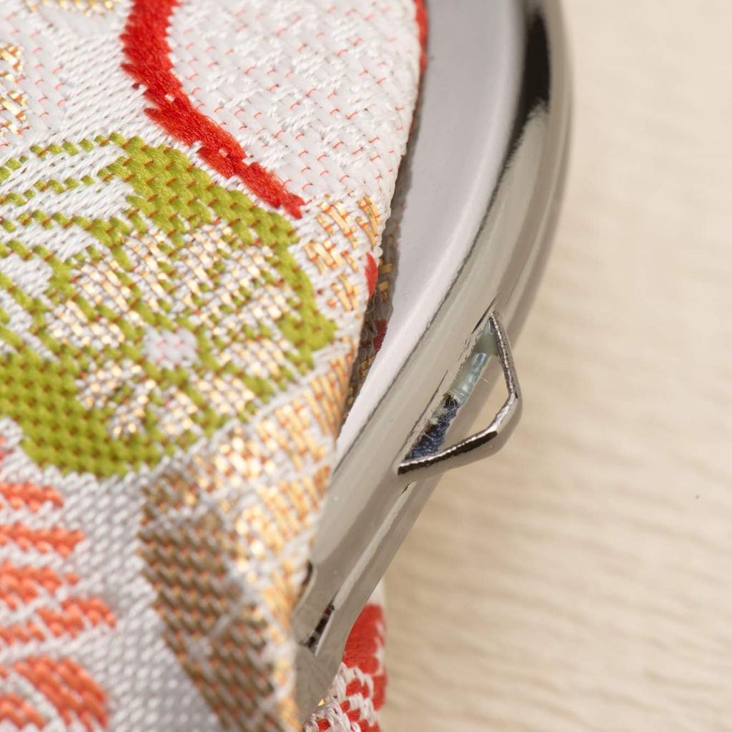 Kyoto Geibido Clasp Handcrafted by Japanese Made in Japan Cherry Nishijin-ori 2.6-inch Wallet, Artisans, Pattern, (Blue Blossoms)