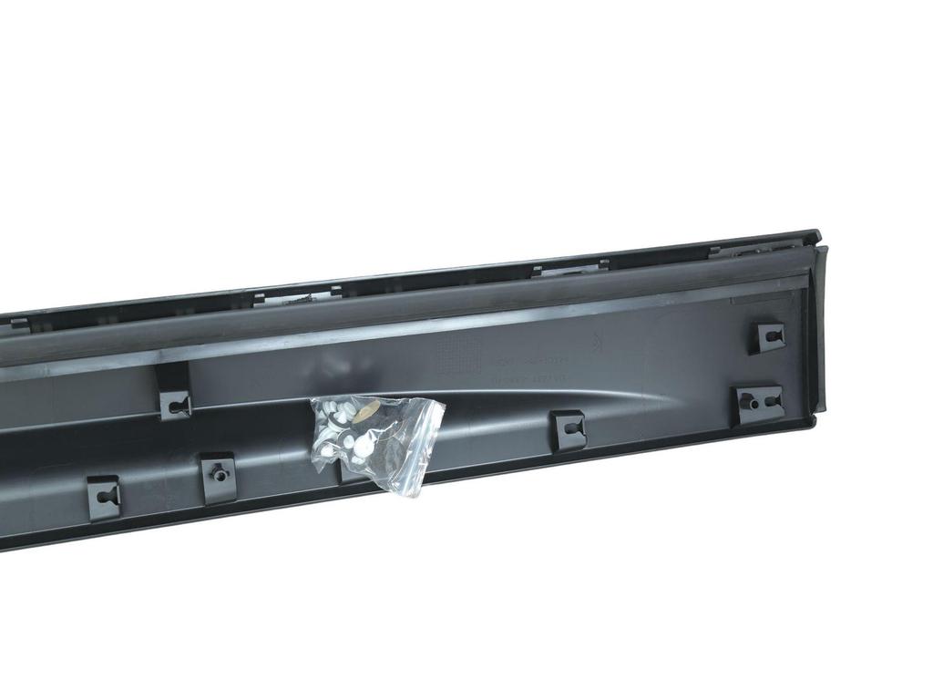 Compatible with Land Rover Range Rover Sport (L494) exterior front right door trim panel, textured finish.