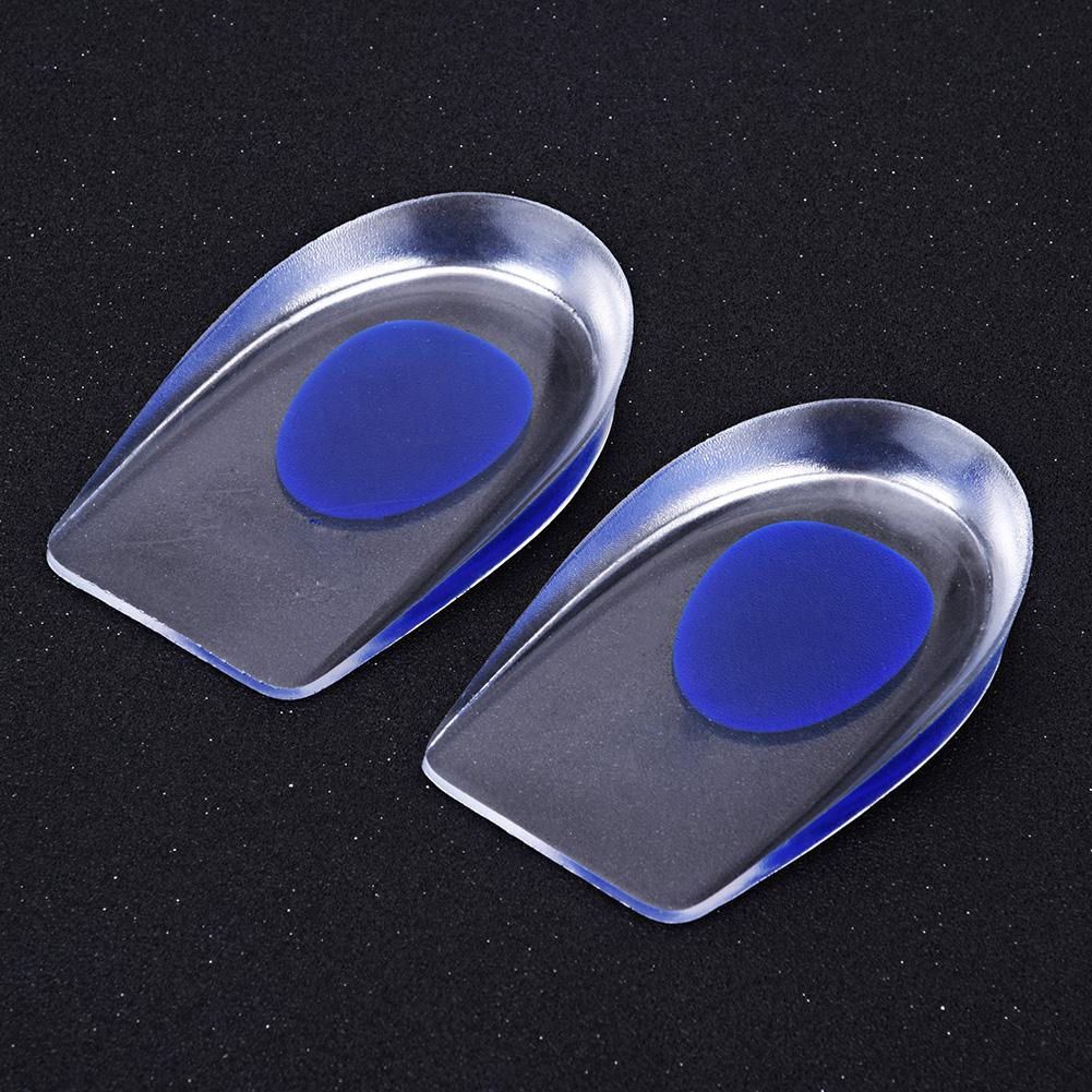 Silicone Gel Insoles Height Increase Foot Orthotic Arch Support Heel Pads Blue