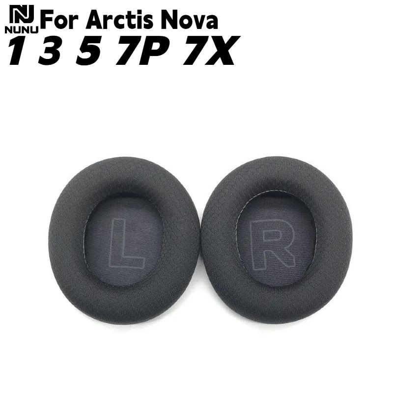 Vervangende Voetbalnet Oorkussentjes Voor Steelseries Arctis Nova 1 3 5 7P 7X Hoofdtelefoon Zachte Geheugenschuimkussentjes/Oorkussentjes reparatieonderdelen zwart