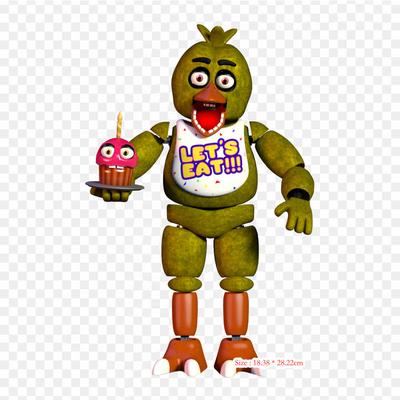 Chica V6 Ultimate Custom Night Five Nights At Freddy'S Iron On Heat Transfer Printing Vinyl Patches Sticker for Clothes DIY Appliques Washable Patches