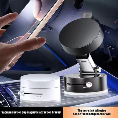 Magnetic Phone Holder with Vacuum Suction Cup 360 Degrees Rotating Universal Hands-free Portable Travel Folding Mobile Phone Mount