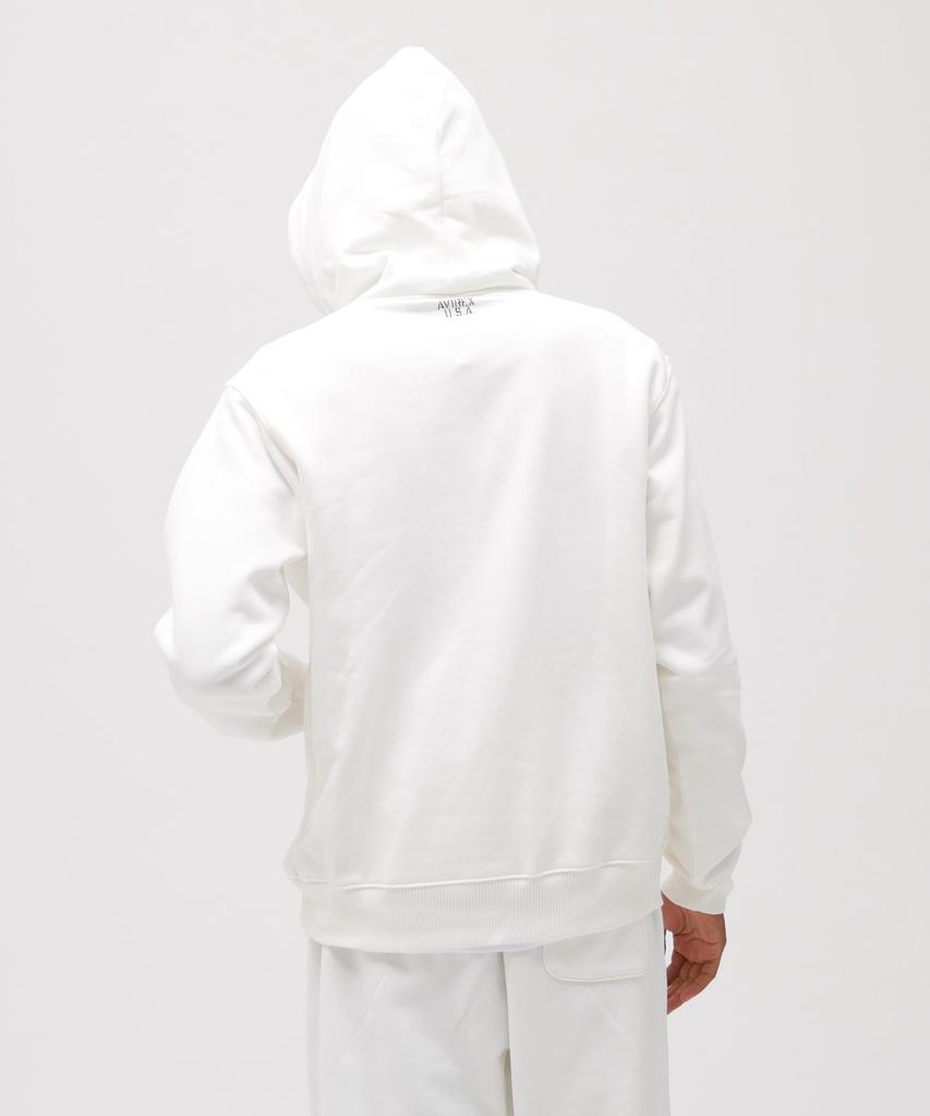 AVIREX DAILY ZIP UP SWEAT PARKA 783-3931005 Men's 2XL Off White
