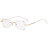 Randlose Lesebrille Herren Damen Blaulichtfilter Metallrahmen Brille Anti-Ermüdungs-Brille mit +1.5 +2.0 +2.5 +3.0 +3.5